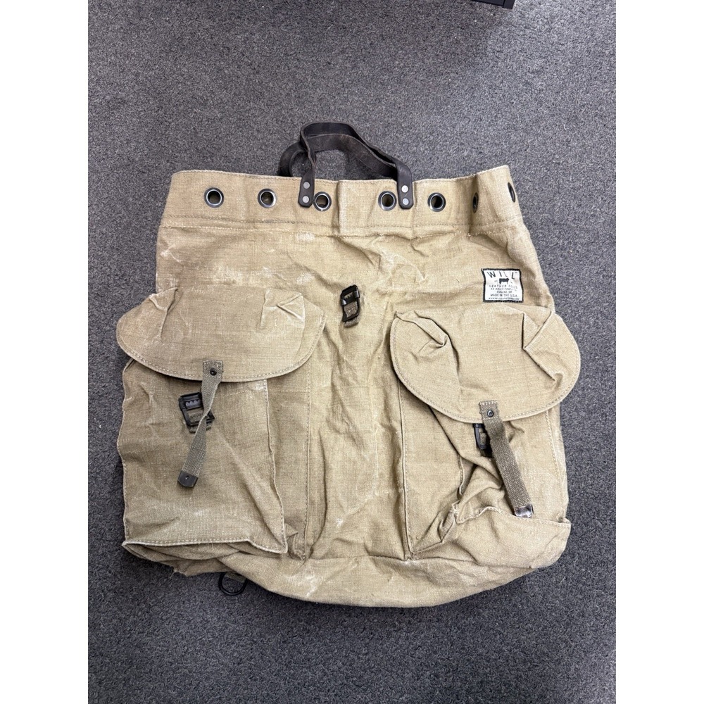 Will Leather Goods Canvas Rucksack Tote Bag USA Military Vintage Style